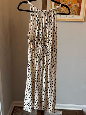kate Spade Cream Halter Polka Dot Jumpsuit